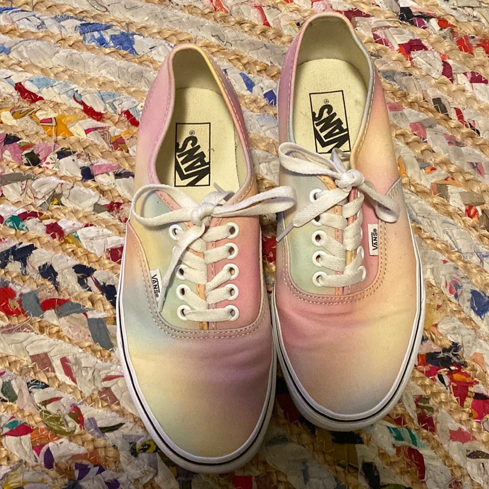 Size 9 rainbow colored Vans
